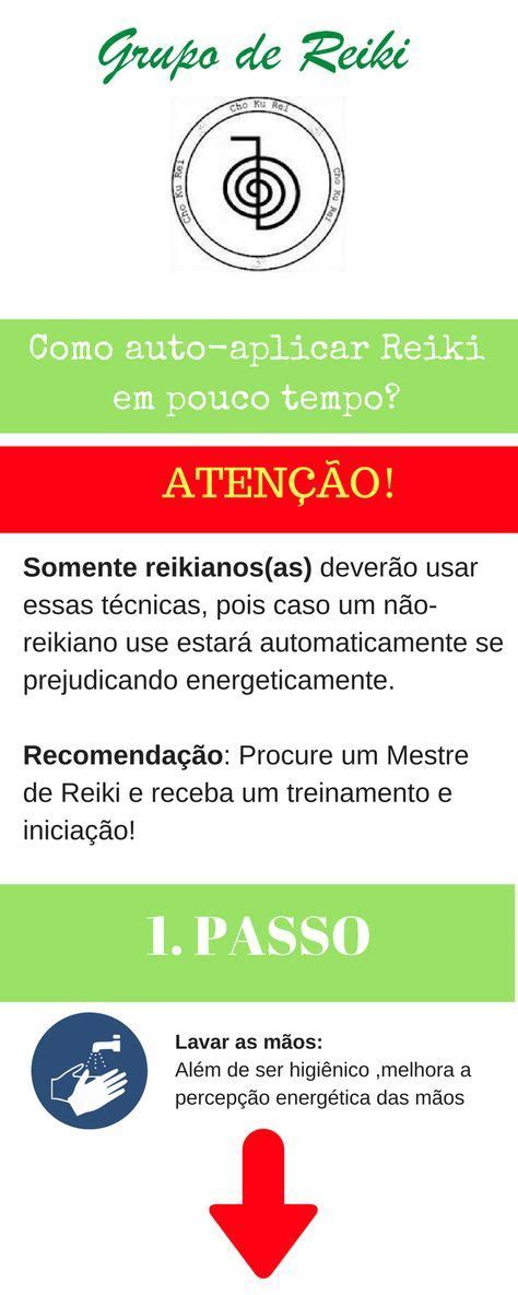 InfoGráfico Auto aplicação de Reiki para quem tem Pouco Tempo