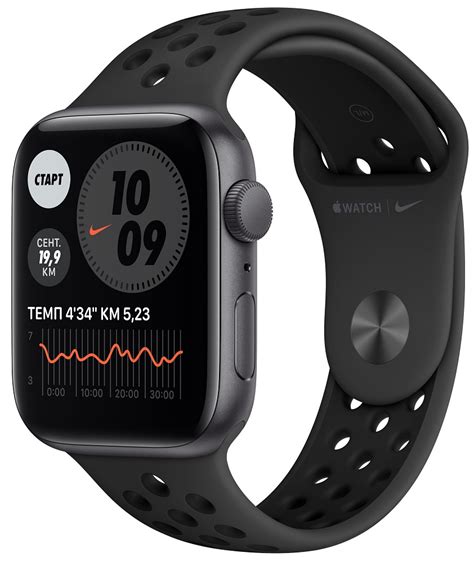Часы Apple Watch Nike SE GPS 44мм корпус из алюминия серый космос ...