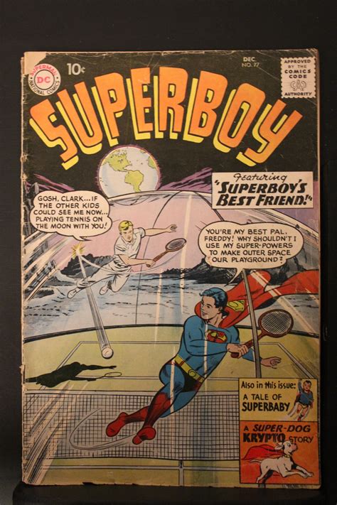 Superboy Mid Grade Vg Fn Tennis In Space Cover Wow Comic