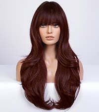 Amazon Haircube Ombre Blonde Wigs With Bangs Synthetic Women S Wig Long Wavy Layered Heat