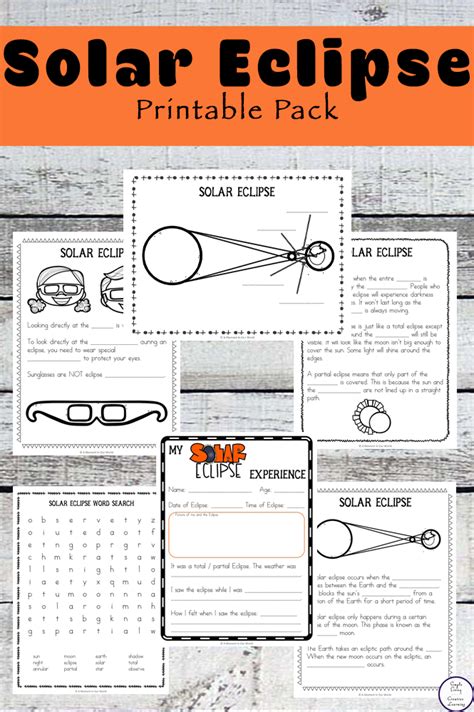 {free} Solar Eclipse Printable Pack Simple Living Creative Learning