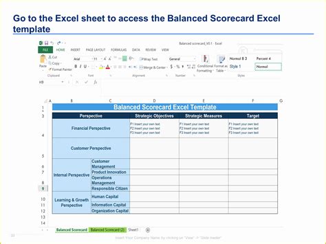 Balanced Scorecard Excel Template Free Download Of Balanced Scorecard ...