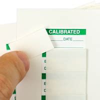 ½” x 1” Mini Calibration Label, SKU: QC-122-SL100
