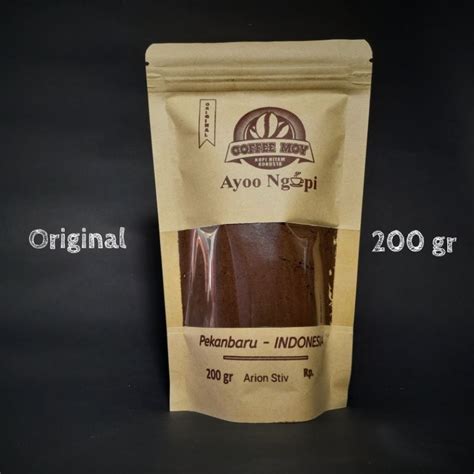 Jual Kopi Hitam Robusta Original Kemasan 200 Gr Shopee Indonesia