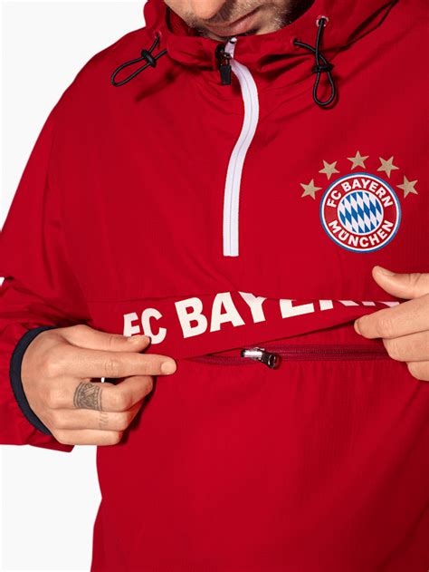 Herren Windbreaker Logo Rot Offizieller FC Bayern Store