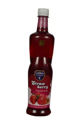 Crown Pairrii Straw Berry Mocktail Syrup Packaging Type Bottles