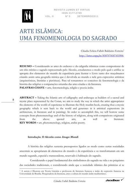 Pdf Arte Isl Mica Uma Fenomenologia Do Sagrado Isl Mica Uma