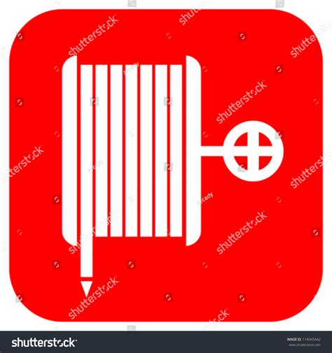 Fire Hose Reel Sign Vector Illustration 114045442 Shutterstock