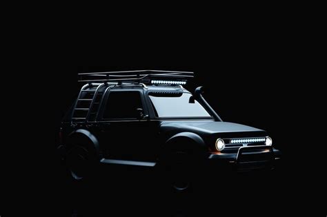 Dark Black Modern SUV for Safari - Side View