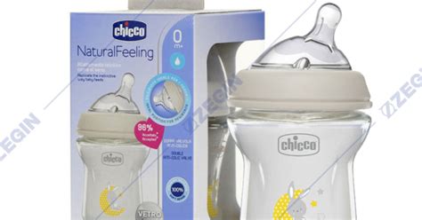 CHICCO Natural Feeling Стаклено шише (0+ м), 150 мл