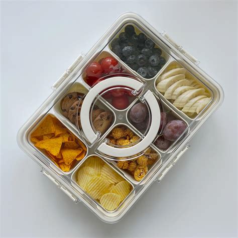 AEKTBY Snackle Box Charcuterie Container Divided Serving Tray With