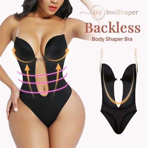 Invishaper Plunge Backless Body Shaper Bra