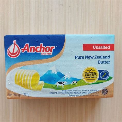 Jual Anchor Unsalted Butter 200 Gr BIRU Shopee Indonesia