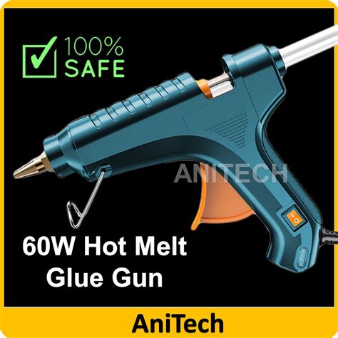 60W Hot Glue Gun Silicone Adhesive Melt Glue Gun Glue Stick Full Size Hot Glue Gun High Temp