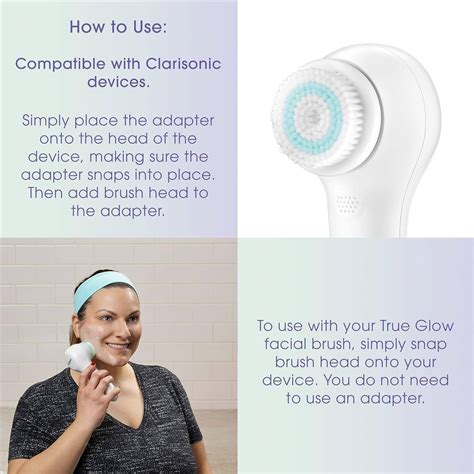 true glow  conair sonic facial brush replacement head white buy