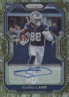 CeeDee Lamb 2020 Prizm 334 Rookie Autographs Camo 25 Price Guide