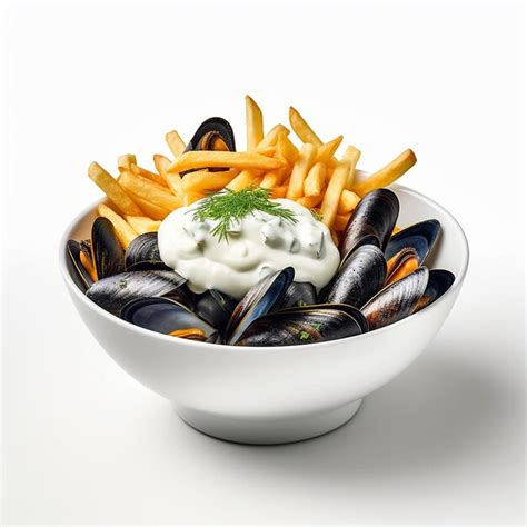 Premium AI Image | a bowl of chips with a dip and some chips.