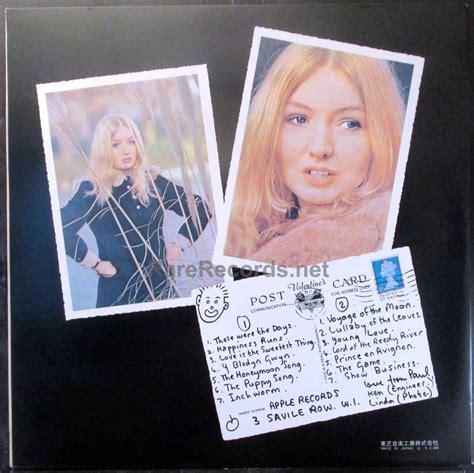 Mary Hopkin Post Card 1968 Japan Red Vinyl Apple Lp With Obi