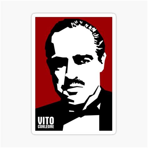 Vito Corleone Stencil Sticker By Wahyuajisadewa Redbubble