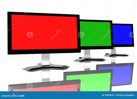 RGB monitors stock illustration. Illustration of gallon - 4302020