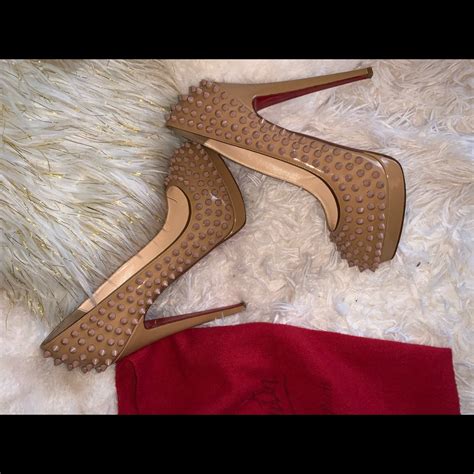 Christian Louboutin Nude Spiked Pumps Gem