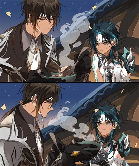 Пин от пользователя Corvan Steele на доске Genshin Gay Ships Милые рисунки Иллюстрации лисы