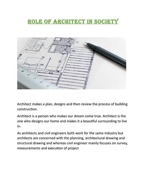 What Are The Roles And Responsibilities Of An Architect In A Building