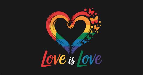 Gay Heart Love Is Love Rainbow Pride Flag LGBTQ Lgbtqia Pride T Shirt TeePublic