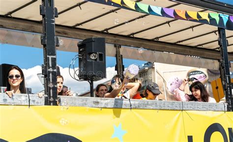 Lgbtq Pride Parade Lgbt Rainbow Flags Colorful Carnival Crowd Gay Tolerance Festival Freedom