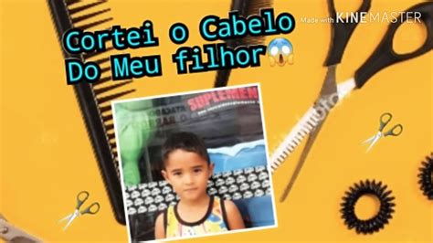 CORTEI O CABELO DO MEU FILHO COMO SERA QUE FICOU YouTube