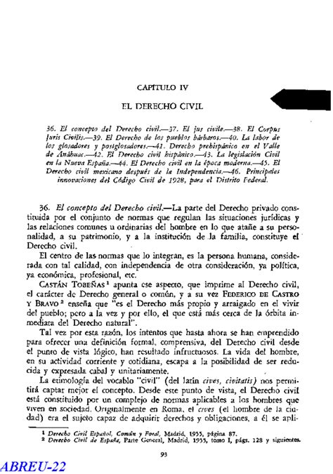 Derecho Civil Galindo Garfias El Concepto Del Derecho