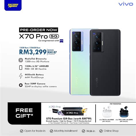 Vivo X70 Pro 5G Free Gift X70 Premium Box Worth RM 799 12GB Ram 256GB