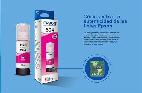 Botella De Tinta Epson Ecofit Color Negro T504 Suministros Y Tintas