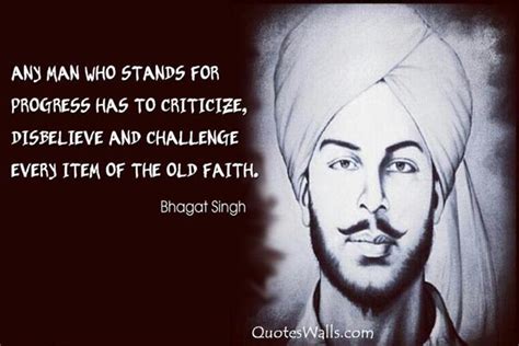 Shaheed Bhagat Singh Sayings with Wallpaper | Quotes Wallpapers