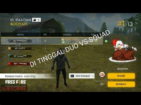 Di Tinggal Duo Vs Squad Masih Bisa Booyah Garena Free Fire Indonesia