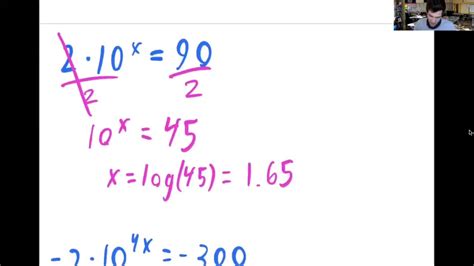 How To Solve Exponential Equations Using Logarithms Youtube