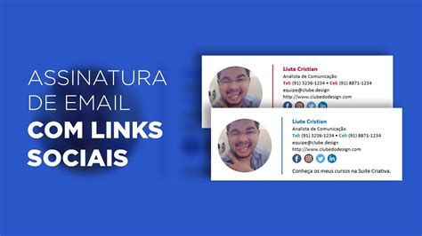 Criando Assinatura De Email Com Links Sociais Youtube