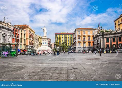 Piazza Dante Is A Large Public Square In Naples Italy Editorial Stock