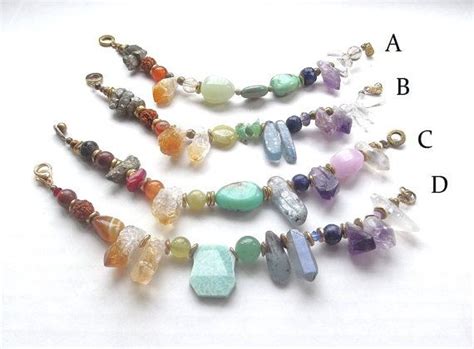 Crystal And Gemstone Chakra Balancing Bracelets Raw Crystal Etsy