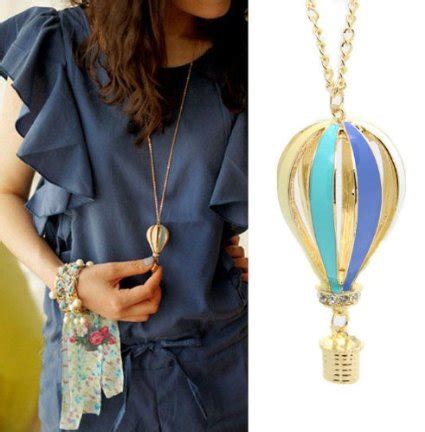 Hot Air Balloon Pendant Necklace Just 2