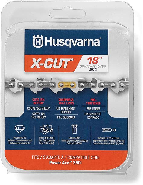 Husqvarna X Cut Sp33g 16 Inch Chainsaw Chain 325 Pitch 050 Gauge 66 Drive