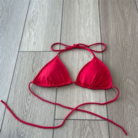 Victoria S Secret Swim Victorias Secret Classic Red Triangle Bikini