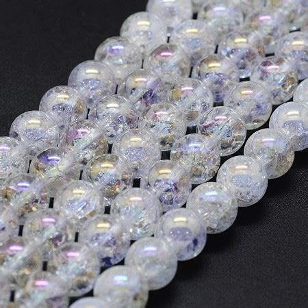 Electroplated Natural Crackle Quartz Crystal Beads Strands Lbeads