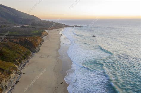 Aerial view of a beach, California, USA - Stock Image - F038/9119 - Science Photo Library