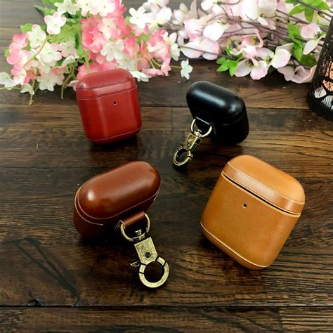 Leather Airpod Case Personalized Airpod Case With Hook Custom - Etsy