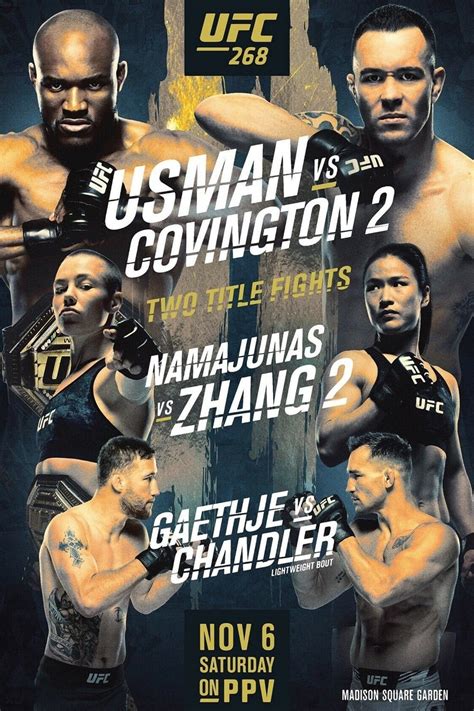 UFC 268: Usman vs. Covington 2 (2021) - Posters — The Movie Database (TMDB)