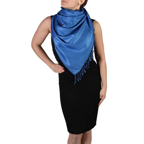 Royal Blue Pashmina Scarf Shawl Wrap York Shawls