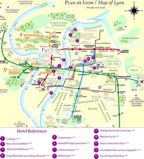 Lyon Tourist Map - Lyon • mappery