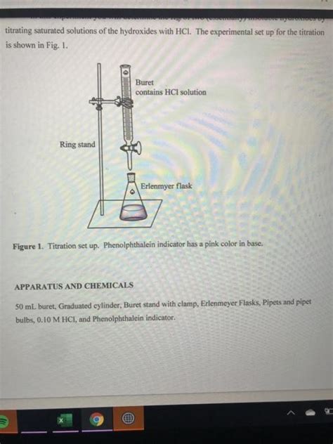 Experiment Determination Of Solubility Product Chegg