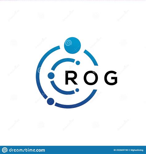 ROG Letter Technology Logo Design On White Background. ROG Creative ...